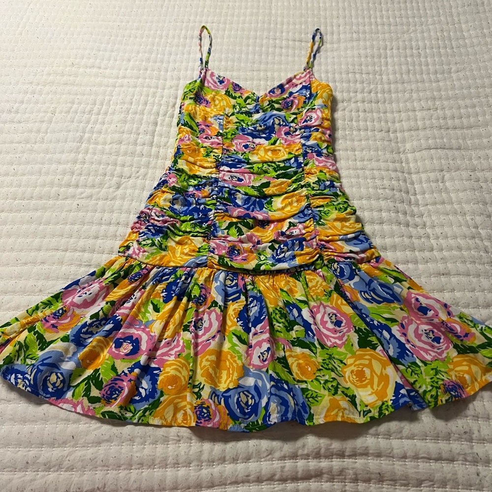 Zara Floral Dress - Yellow, Blue, Pink